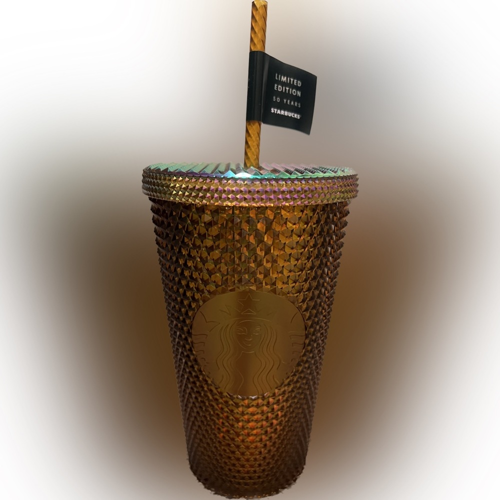 Starbucks Limited Edition 50th Anniversary Gold Studded 16oz Grande Tumbler Cup